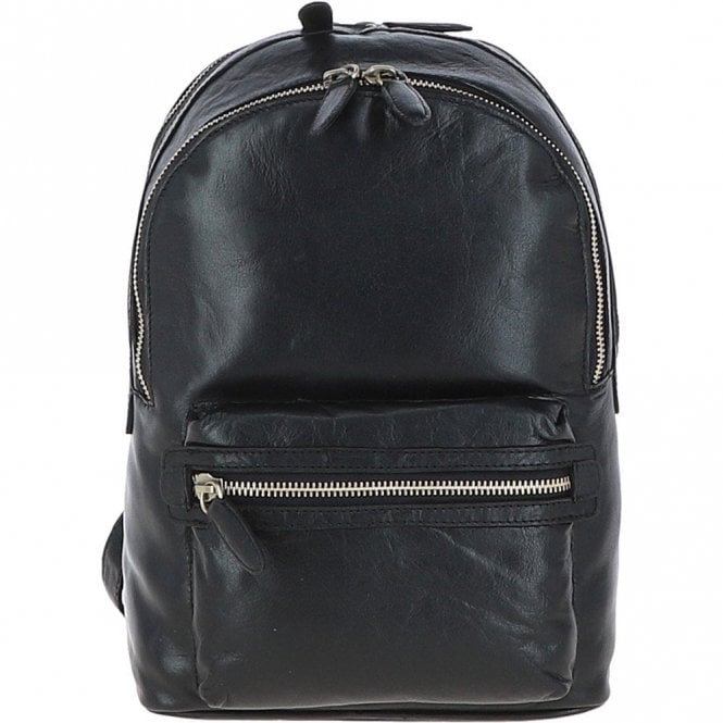 Ashwood Unisex Leather Backpack Black : G-38
