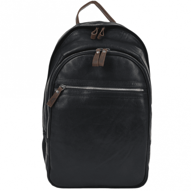 Ashwood Unisex Leather Backpack Black/mud : 4555