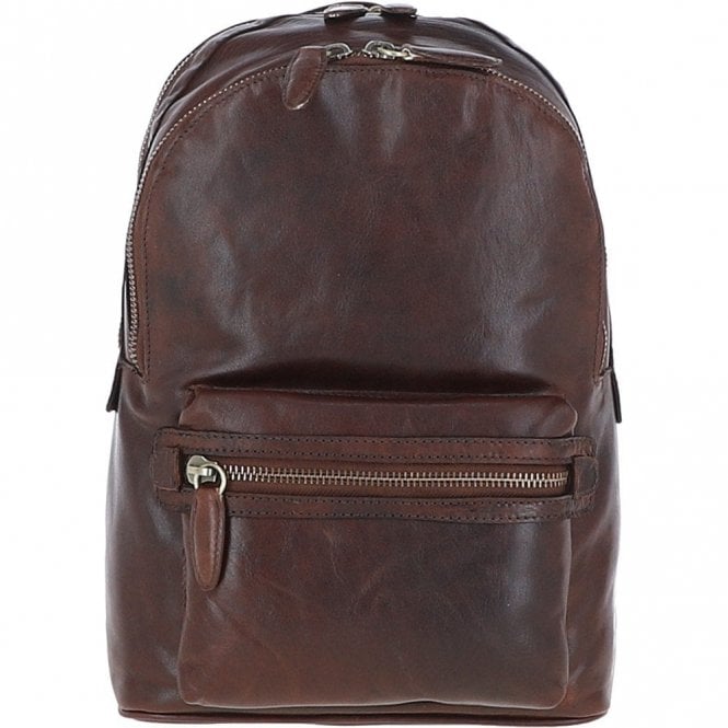 Ashwood Unisex Leather Backpack Brandy : G-38