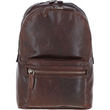 Ashwood Unisex Leather Backpack Brandy : G-38