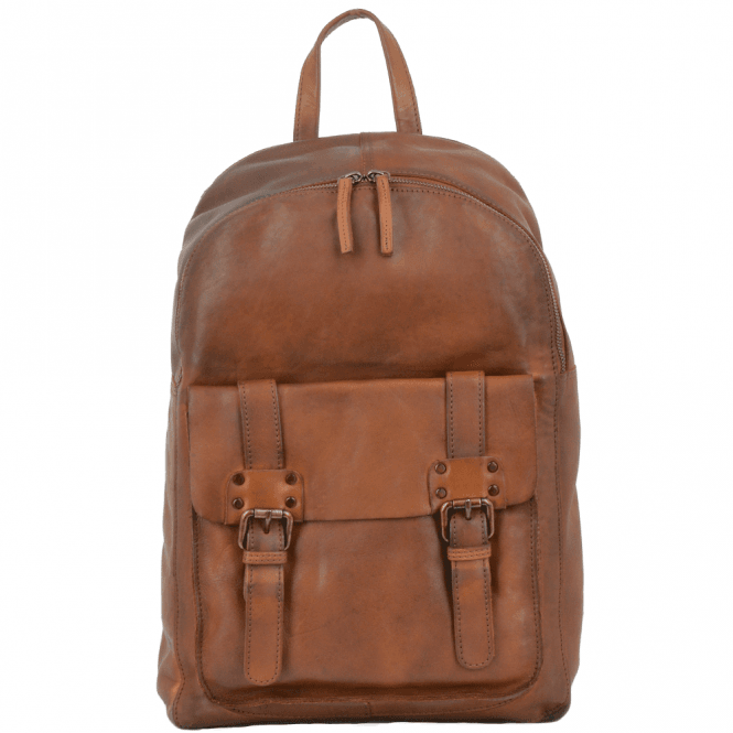 Ashwood Unisex Leather Vintage Wash Backpack Rust : 7999