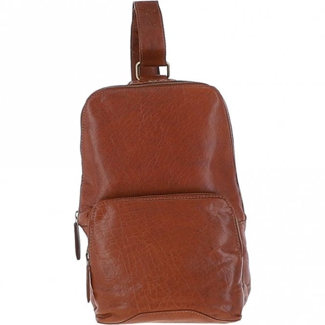 Ashwood Unisex Medium Luxury Leather Sling Bag Tan : G-39