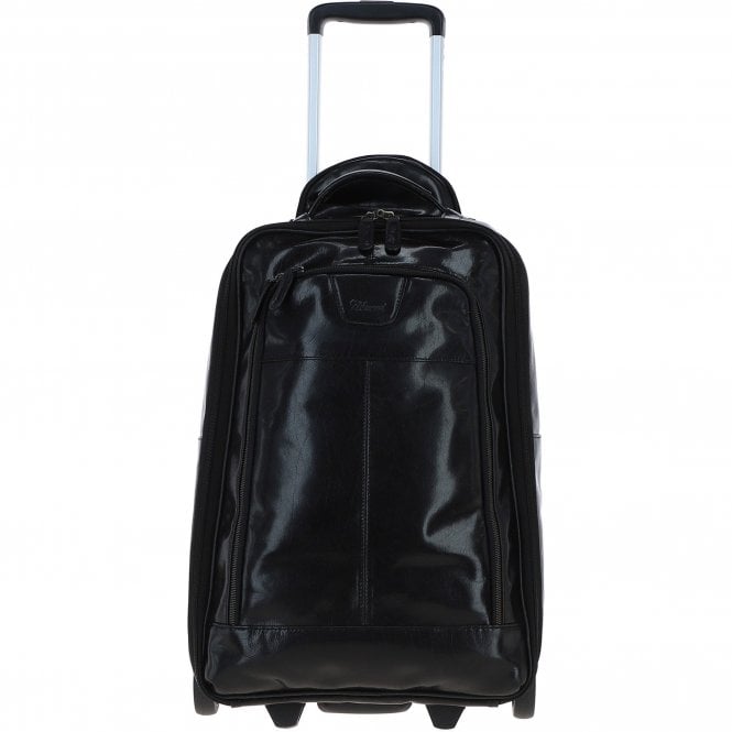 Ashwood Veg Tanned Leather Luggage Cabin Trolley Black/ari : 89150