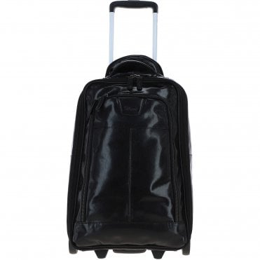 Veg Tanned Leather Luggage Cabin Trolley Black/ari : 89150