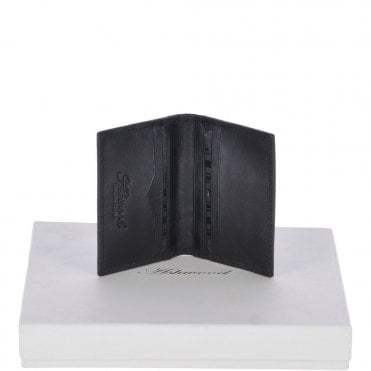 Vegetable Tanned 8 Card holder Wallet Black : 1290-VT