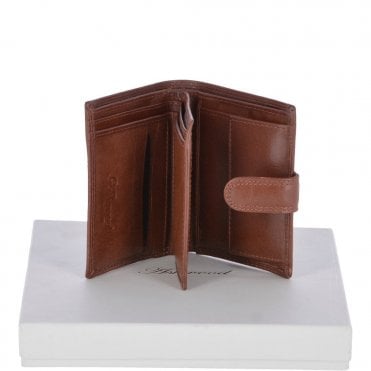 Vegetable Tanned Flip Side 6 card, ID & Coins Dual Bill fold Tab Leather Wallet Tan : 1246-VT