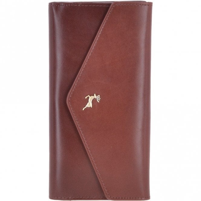 Ashwood Vegetable Tanned Note, Coin & 8 Card Envelope Purse Chestnut : V-63
