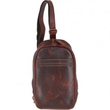 Vintage Leather Single Strap Sling Bag Tan : Perry