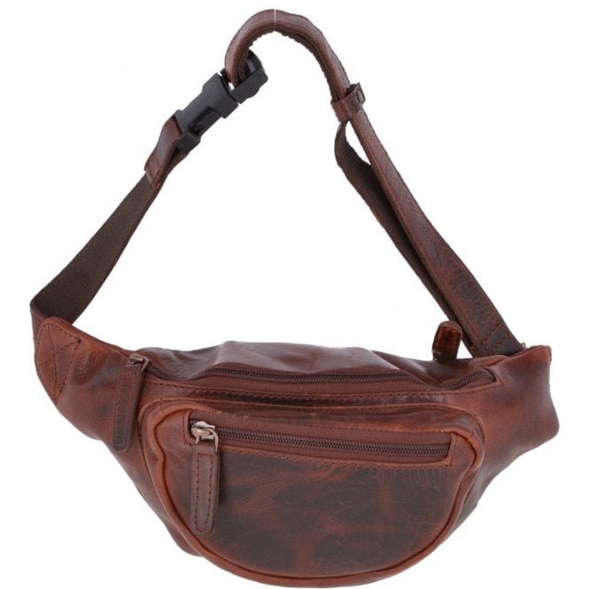 Ashwood Vintage Leather Travel Waist Bag Tan: Ed