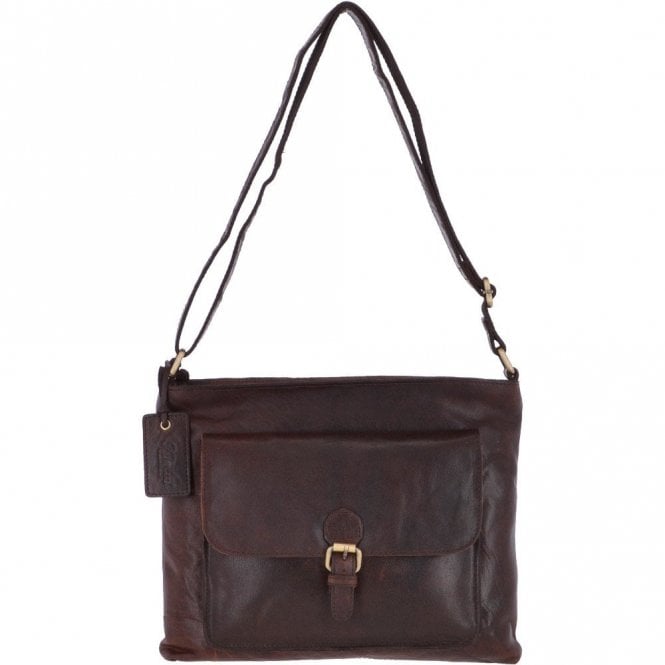 Ashwood Vintage Medium Leather Shoulder Bag Brandy – G23