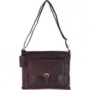 Vintage Medium Leather Shoulder Bag Brandy – G23