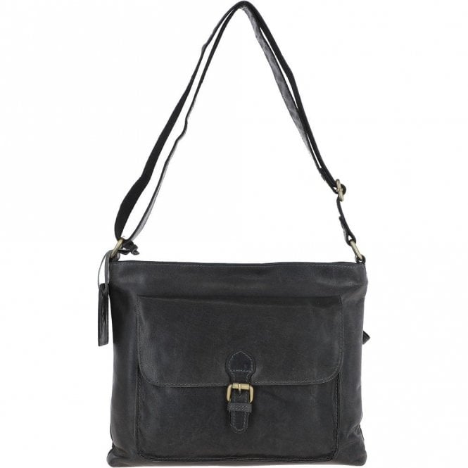 Ashwood Vintage Medium Leather Shoulder Bag Grey: G23