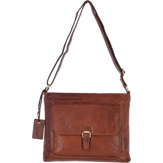 Ashwood Vintage Medium Leather Shoulder Bag Honey – G23