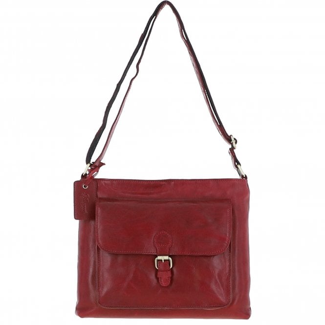 Ashwood Vintage Medium Leather Shoulder Bag Red: G23