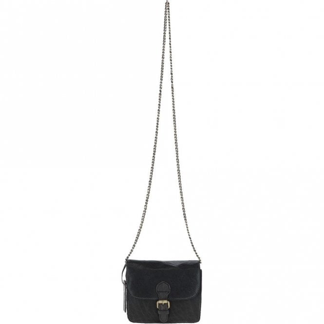 Ashwood Vintage Mini Leather Cross Body Shoulder Bag With Chain Strap Grey: G27