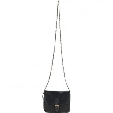 Vintage Mini Leather Cross Body Shoulder Bag With Chain Strap Grey: G27