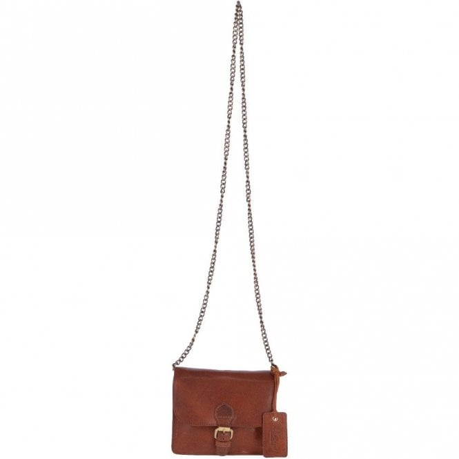 Ashwood Vintage Mini Leather Cross Body Shoulder Bag With Chain Strap Honey – G27