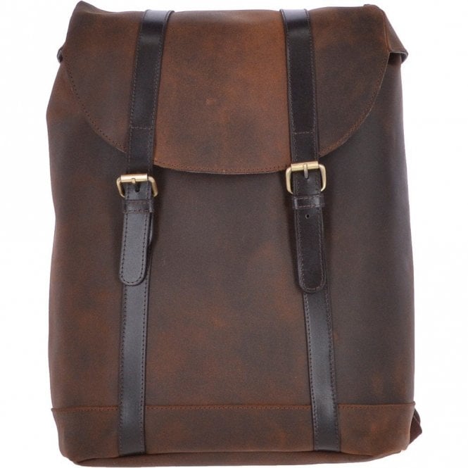 Ashwood Vintage Oily Hunter Leather Backpack Brown: Kane