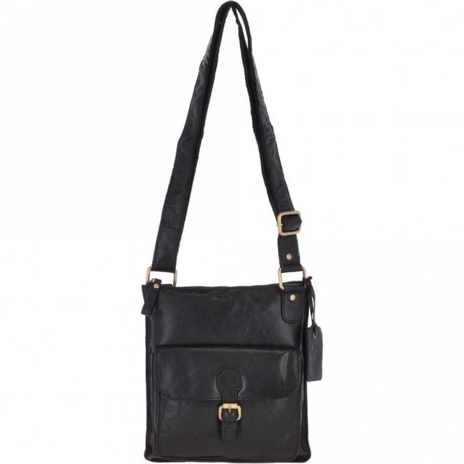 Ashwood Vintage Small Leather Shoulder Bag Black – G20