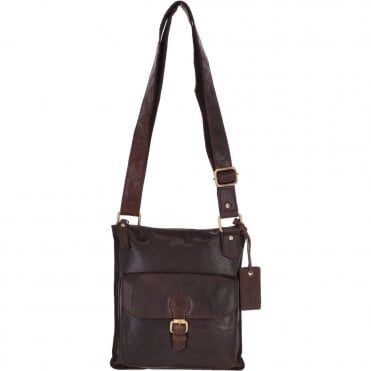 Vintage Small Leather Shoulder Bag Brandy – G20