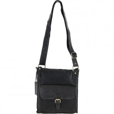 Vintage Small Leather Shoulder Bag Grey: G20