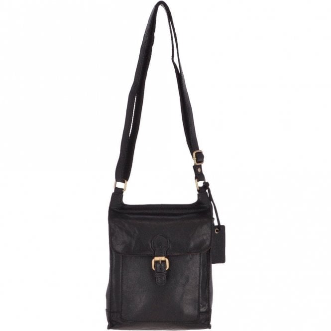 Ashwood Vintage Small Leather Travel Shoulder Bag Black – G24