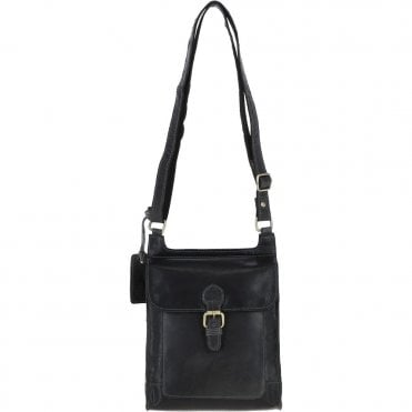 Vintage Small Leather Travel Shoulder Bag Grey: G24