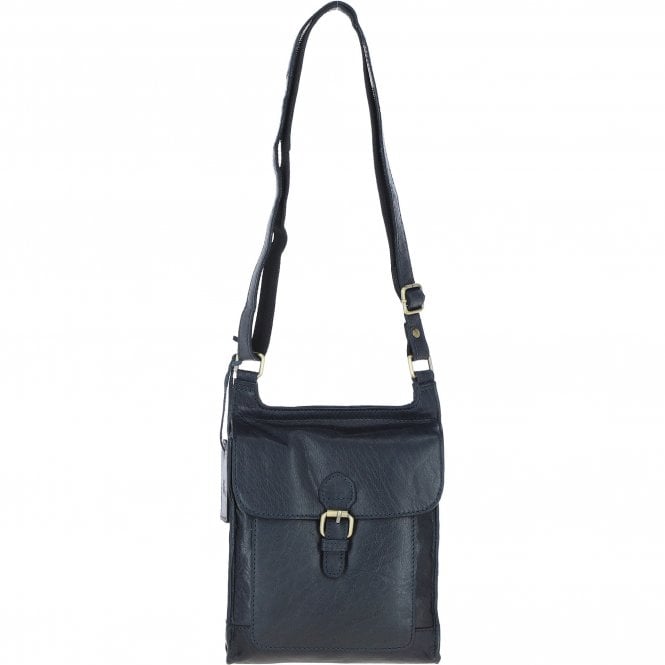 Ashwood Vintage Small Leather Travel Shoulder Bag Navy – G24