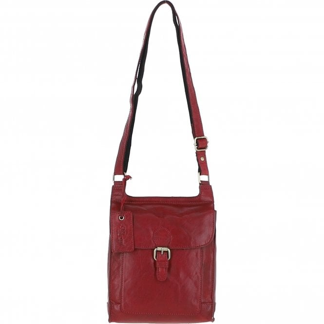 Ashwood Vintage Small Leather Travel Shoulder Bag Red – G24