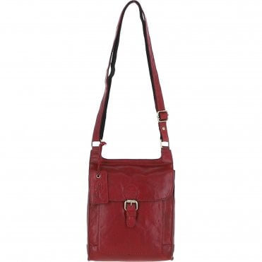 Vintage Small Leather Travel Shoulder Bag Red – G24
