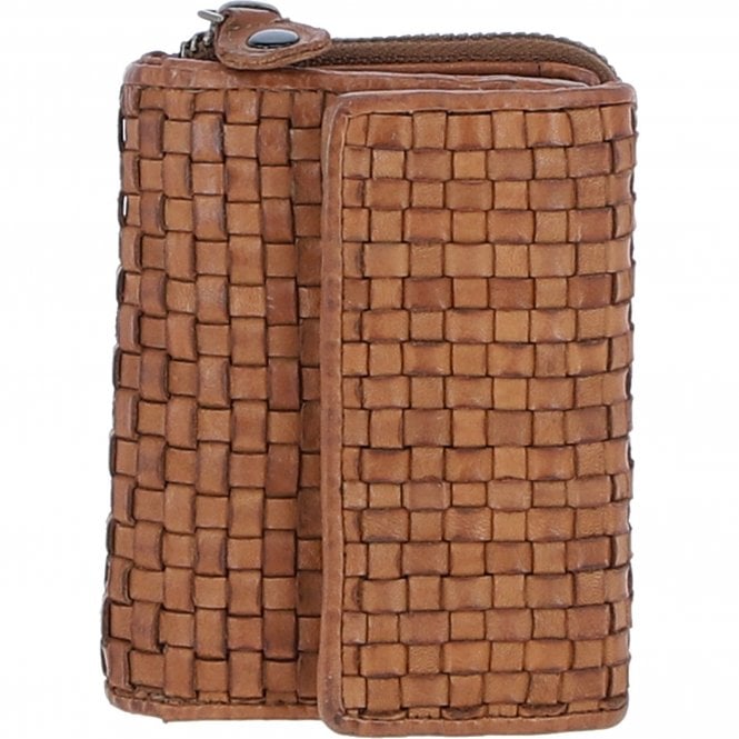 Ashwood Vintage Woven Leather 7 Card Purse Taupe : D-82