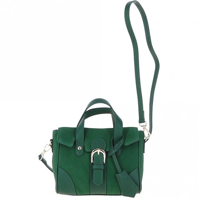 Ashwood Women's Suede Mini Leather Shoulder Bag Green: S-13