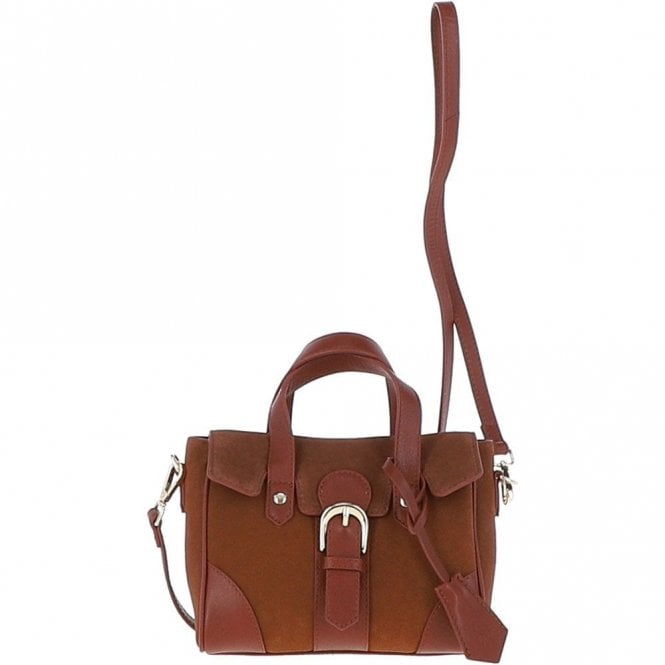 Ashwood Women's Suede Mini Leather Shoulder Bag Tan: S-13