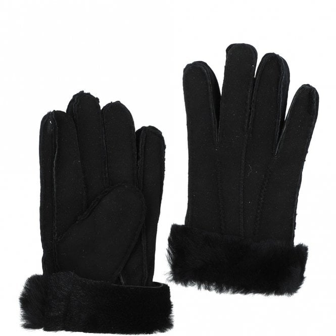 Ashwood Women's Suede Sheepskin Gloves Black/ Black : DB906