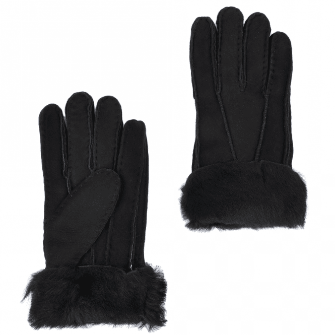 Ashwood Womens Suede Sheepskin Gloves Gloves Black/ BLk : DB-906