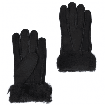 Womens Suede Sheepskin Gloves Gloves Black/ BLk : DB-906