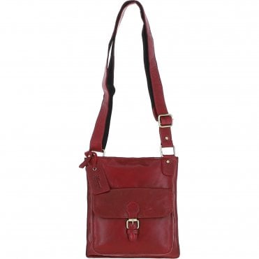 Ashwood Womens Vintage Small Leather Shoulder Bag Red: G20