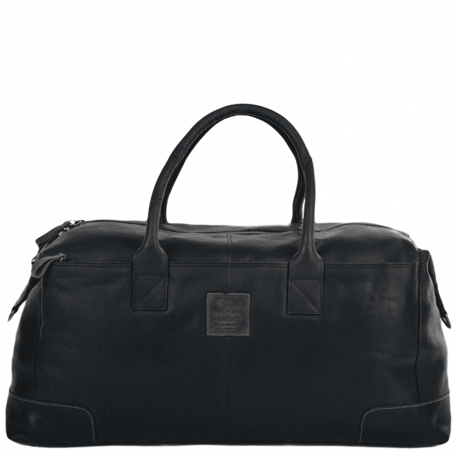 Ashwood XLarge Leather Travel Holdall Black : 4556