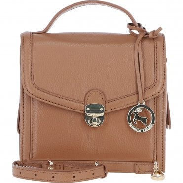 Compact Ashwood Handbag with Detachable Crossbody Strap Butterscotch: Y-54