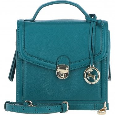 Compact Ashwood Handbag with Detachable Crossbody Strap Green: Y-54