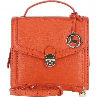 Compact Ashwood Handbag with Detachable Crossbody Strap Orange: Y-54