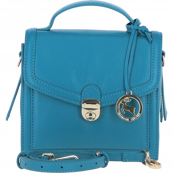 Ashwood Compact Handbag with Detachable Crossbody Strap Turquise: Y-54