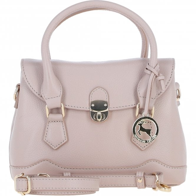 Ashwood Elegant Compact Handbag with Detachable Crossbody Strap Beige: Y-55