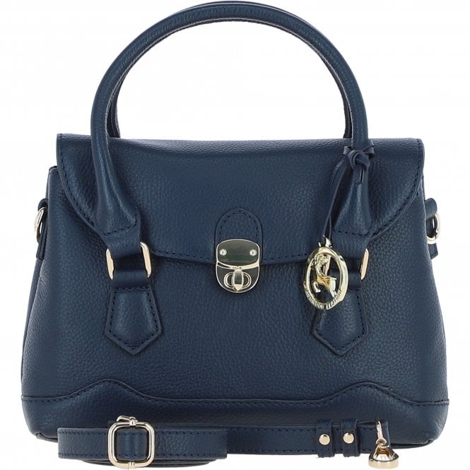 Ashwood Elegant Compact Handbag with Detachable Crossbody Strap Navy: Y-55
