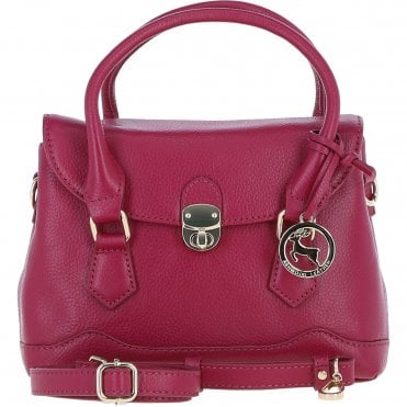 Elegant Ashwood Compact Handbag with Detachable Crossbody Strap Raspberry: Y-55