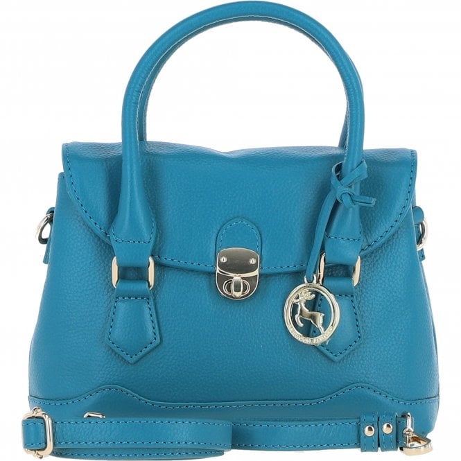 Ashwood Elegant Compact Handbag with Detachable Crossbody Strap Turquoise: Y-55