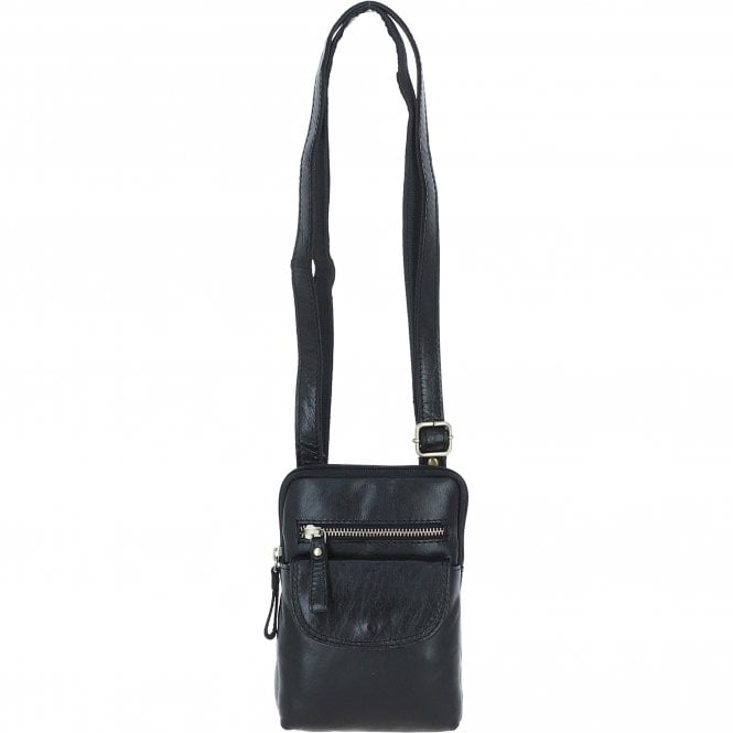 Ashwood Elegant Leather Crossbody Bag Black: G-11