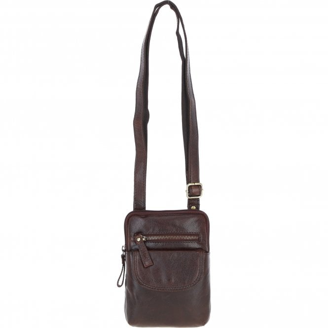 Ashwood Elegant Leather Crossbody Bag Brandy: G-11
