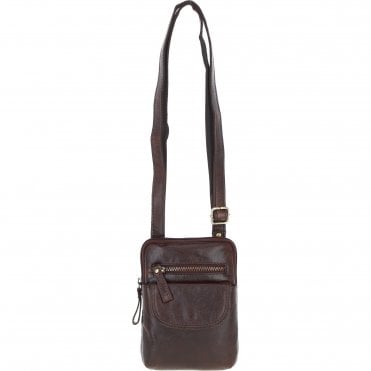 Elegant Ashwood Leather Crossbody Bag Brandy: G-11