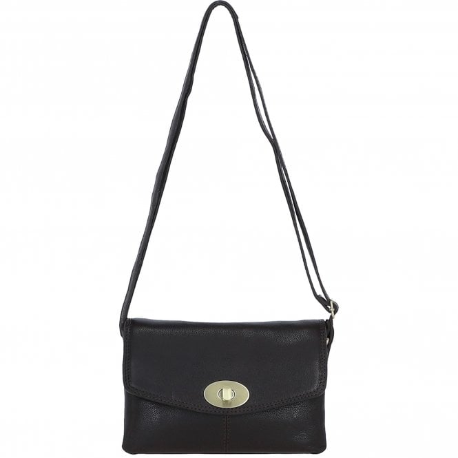 Ashwood Elegant Leather Crossbody Bag Brown: M-82